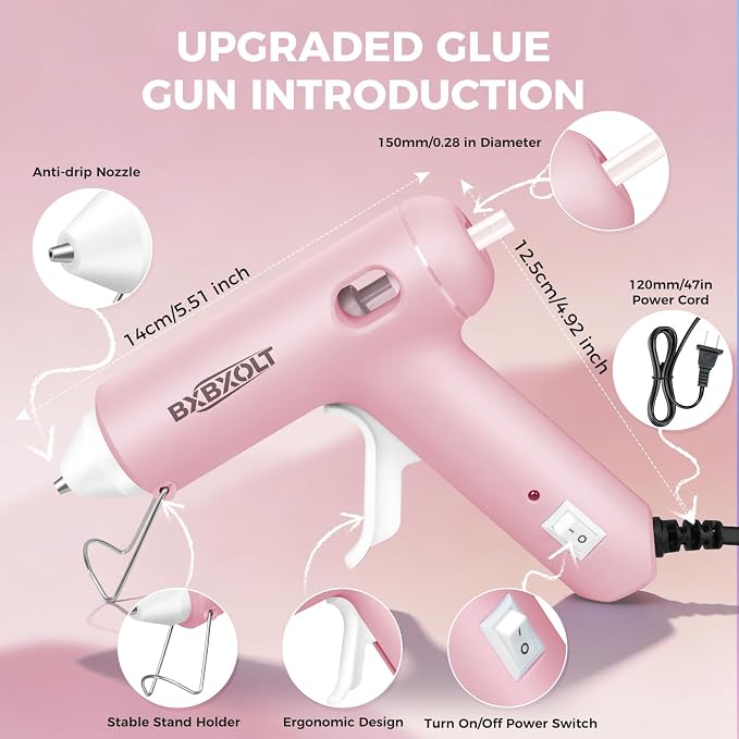 Mini Hot Glue Gun Set with 30 Glue Sticks, Fast Preheating Hot Melt