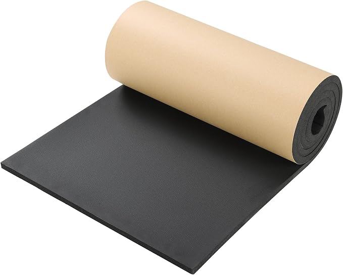 NATGAI Sponge Neoprene with Adhesive Foam Rubber Sheet 1/2” Thick X 16” Wide X