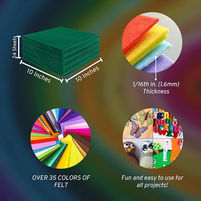 FabricLA Acrylic Felt Sheets for Crafts
