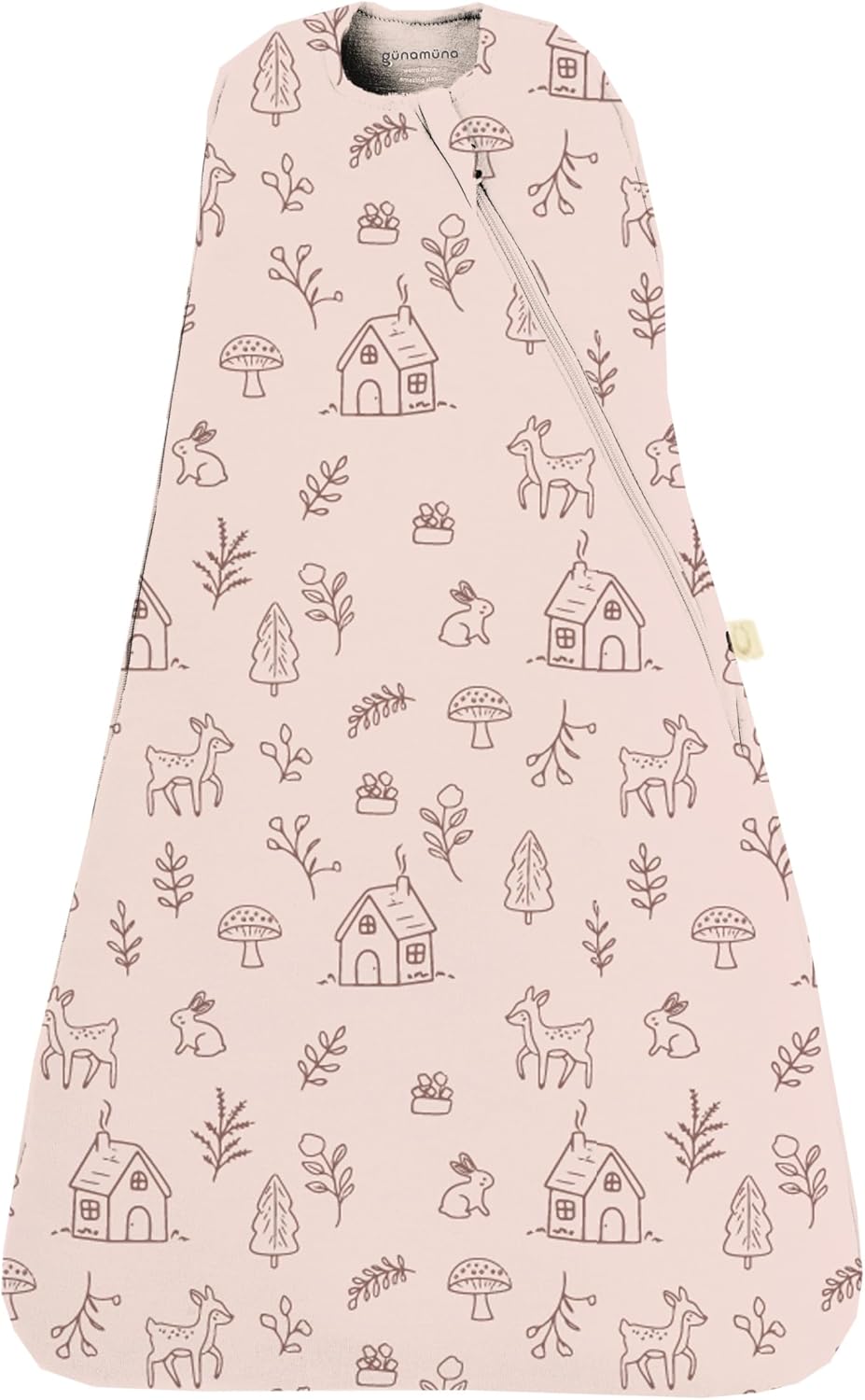 GUNAMUNA Swaddle Wrap for Newborns – Arms In or Out, Easy Diaper Changes with WONDERZiP, Soft Sleep Sack, 2.5 TOG