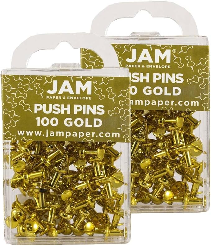 JAM PAPER Colorful Push Pins