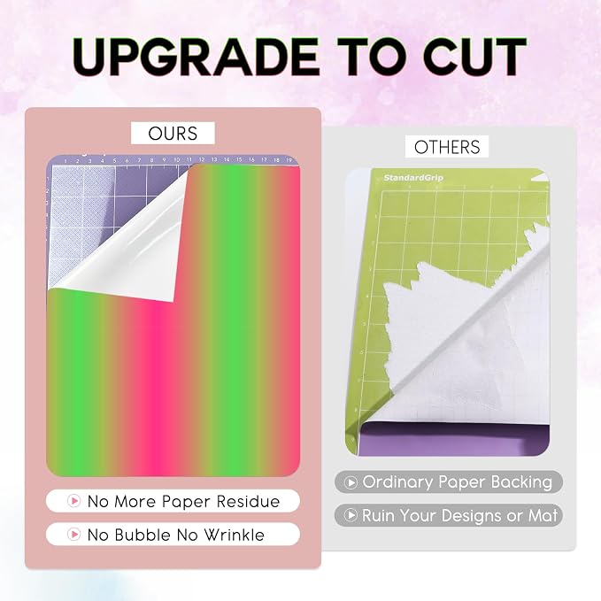 Tintnut Gradient Permanent Vinyl 8 Pcs12x10in Green Pink Adhesive Vinyl |