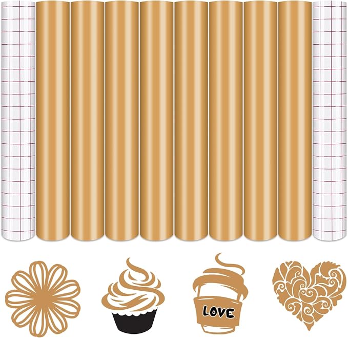 Tintnut Skin Tone Permanent Vinyl 8 Sheets 12x10in Permanent Adhesive Vinyl |