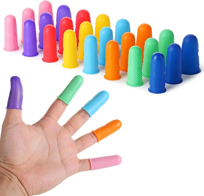 Mr. Pen- Silicone Hot Glue Gun Finger Caps, 3 Sizes | Reusable Silicone Finger