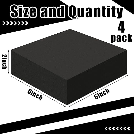 4 Pcs 2" Thick Foam Padding Sheet
