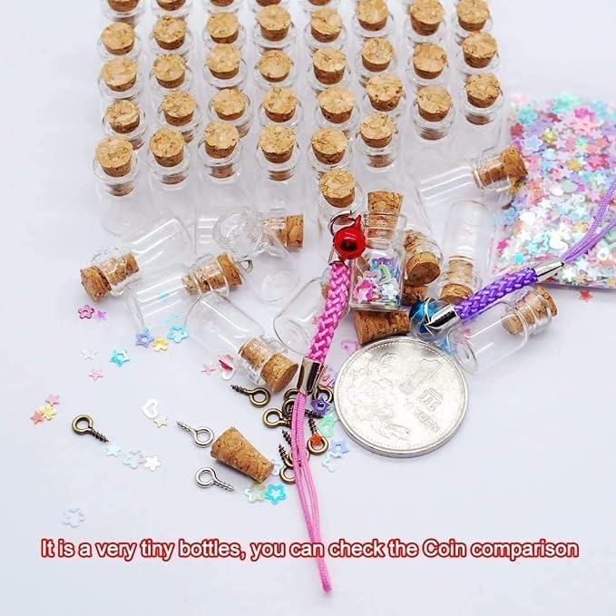 100 Pcs 0.5ml Mini Small Glass Bottles
