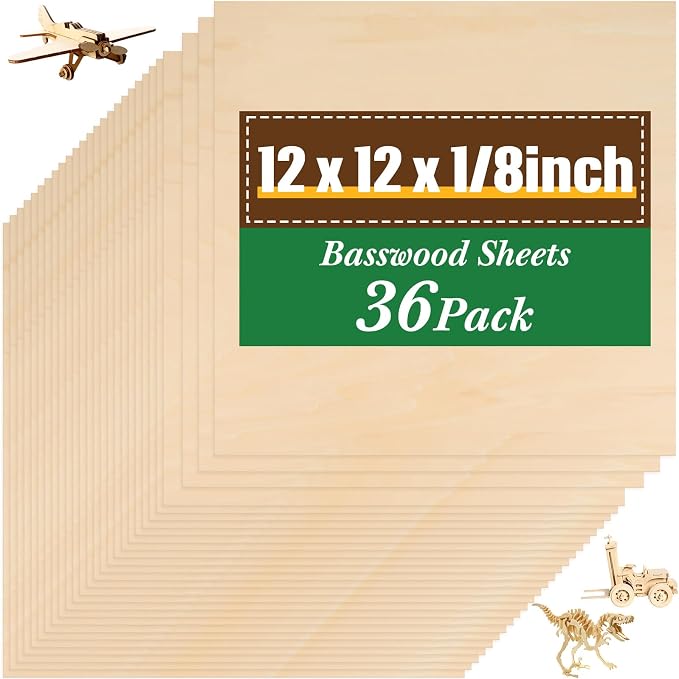 Riakrum Basswood Sheets Plywood Board Unfinished Wood Boards