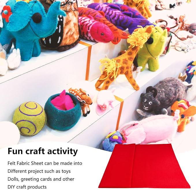 Jtnohx Color Felt, 1 Square Yard Felt Fabric, 1.4mm Thickness Flexible Craft