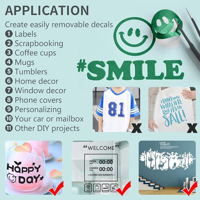 Lya Vinyl Matte Forest Green Permanent Vinyl, Window & Home Decal