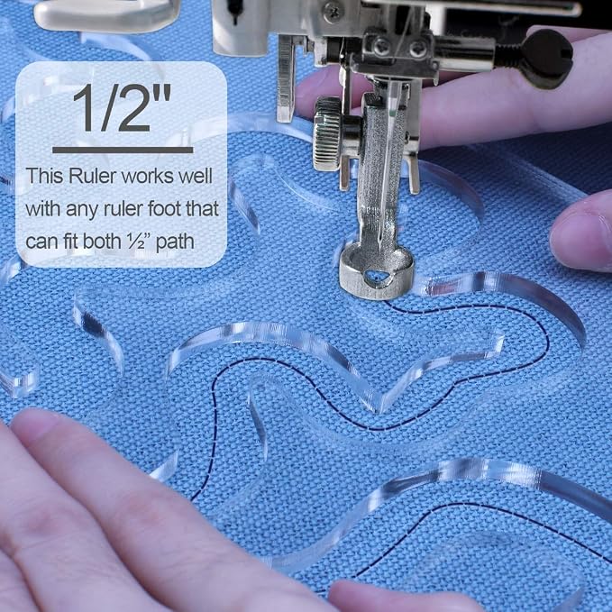 Using Quilting Templates Sewing Machine Domestic Free Motion Quilting Templates
