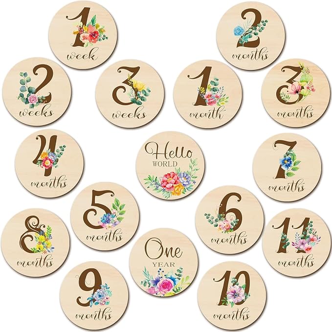 300 Pcs Unfinished Wood Circle Round Disc Blank Natural Wooden Cutout Ornaments