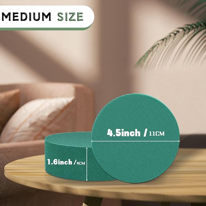 SupKing 8 Pcs Round Floral Foam 4.5"