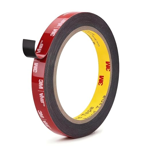 3M 5925 Double Sided Tape, 0.5 in x 16.4 ft Heavy Duty Foam Tape | 0.025 in