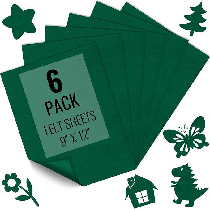 IONTACH 9" X 12" Soft Felt Sheets 1.6mm Thick | Felt Fabric