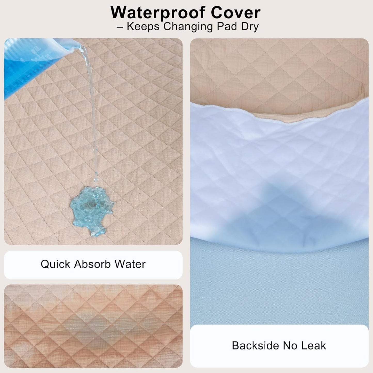 Unicorn Castle Waterproof Changing Pad Cover Muslin Changing Table Pad Cover 2 Pack Quilting for 32"x16" Baby Changing Pad Sheets Girls Boys,Brown Squid