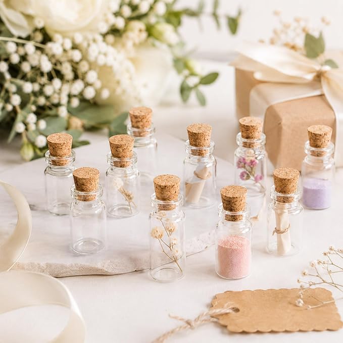 Patelai 100pcs Small Glass Jars