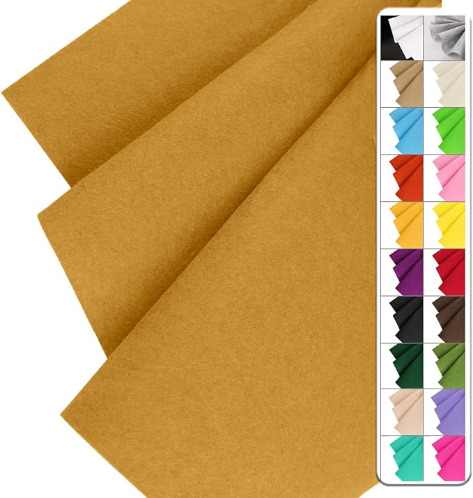 IONTACH 36" X 36" Stiff Felt Fabric 1.2mm Thick | Felt Sheet