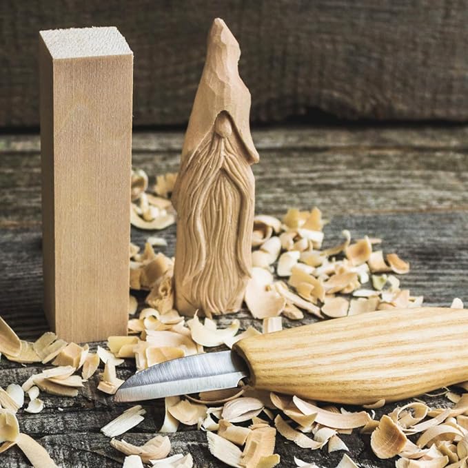 Acrux7 8 Pack 8 x 2 x 2 Inch Basswood Carving Blocks, Natural Unfinished Bass