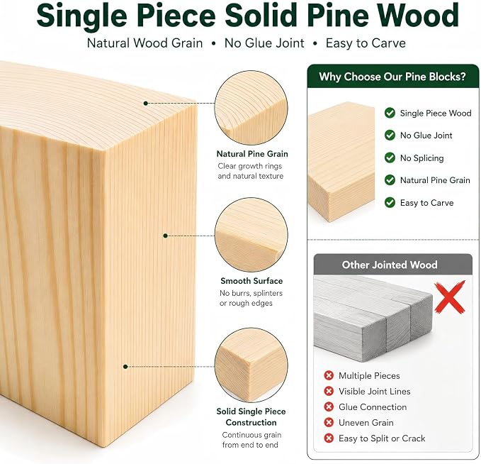 Unfinished Wood Blocks for Crafting