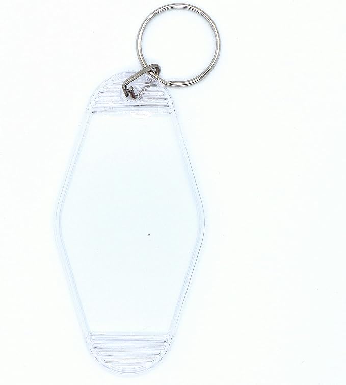 10pcs Blank Hotel Keychains Bulk Vintage Motel Keychain Vinyl HTV printing
