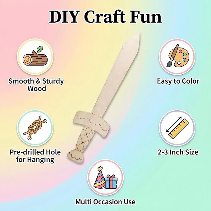 Le Shang 12 PCS Unfinished Wood Crafts, Spring Crafts