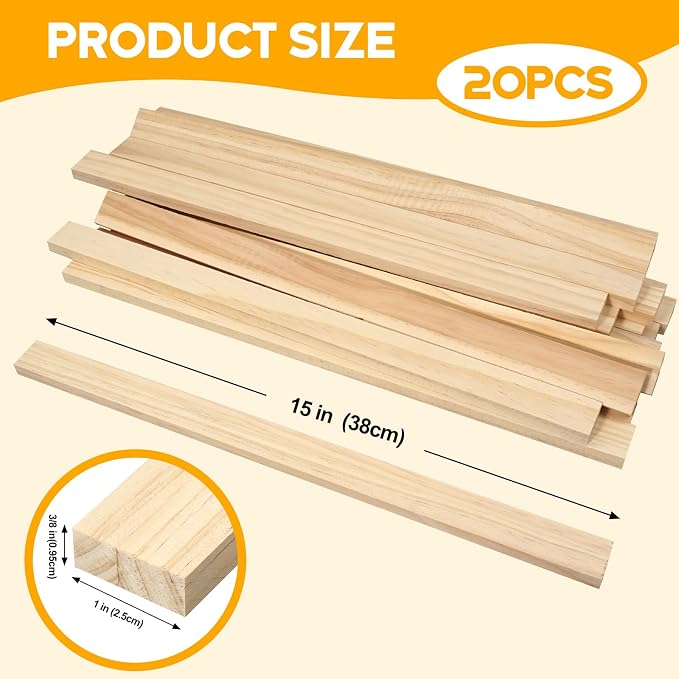 Wood Strips Slats Square Wooden Dowels
