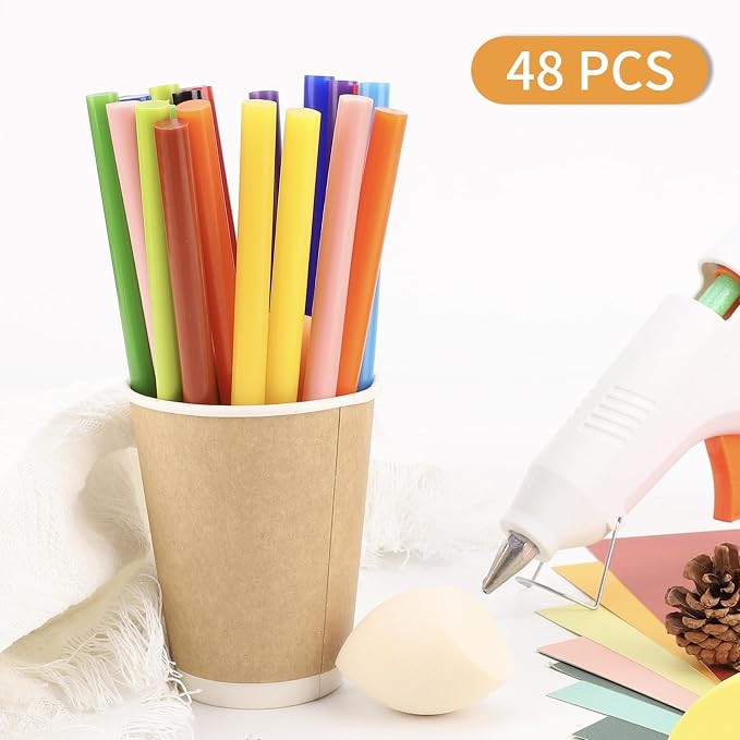 Manarty Hot Glue Sticks Full Size, Glass DIY Art Craft & School Projects