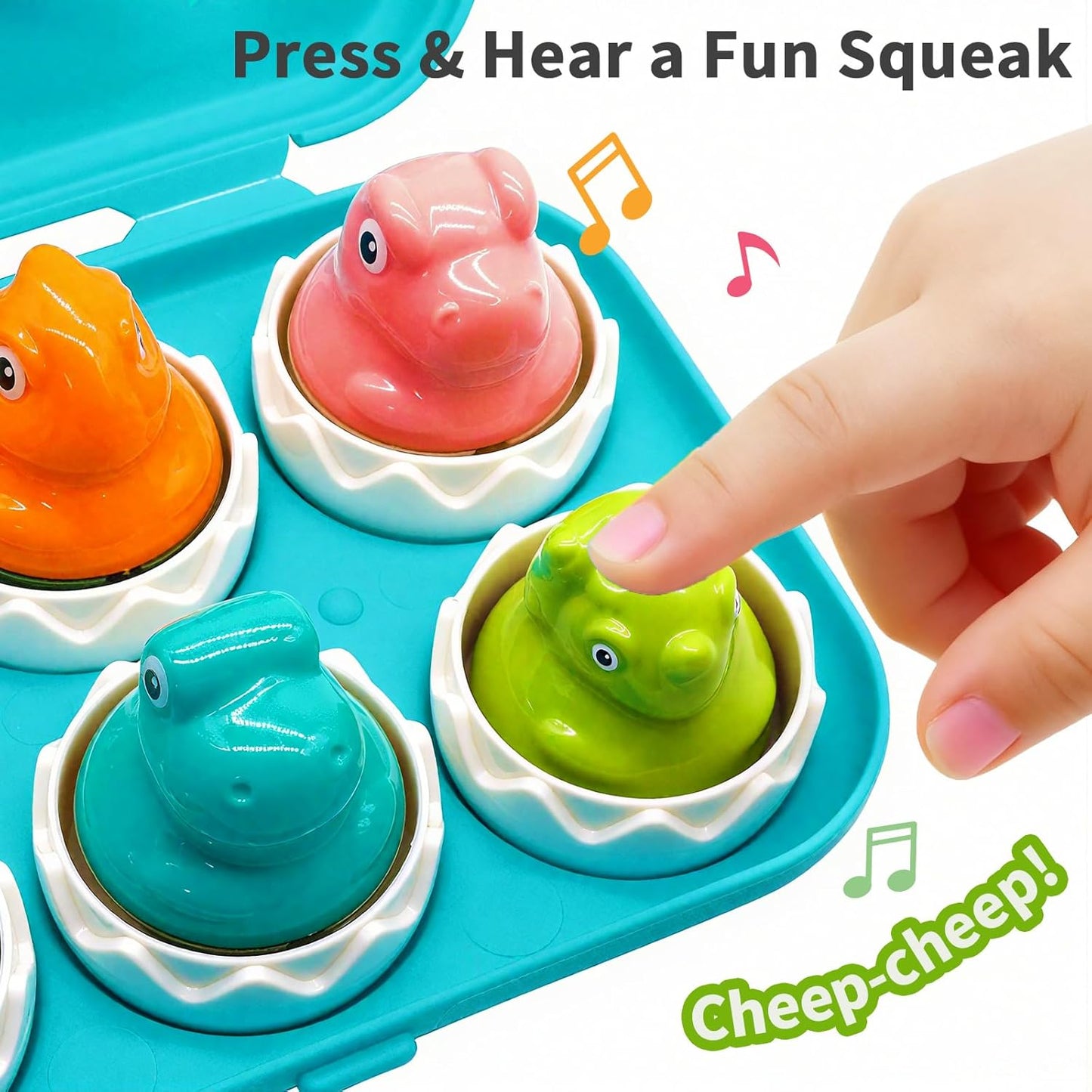 Dinosaur Egg Toys for Toddlers 1-3, Dino Matching Eggs Color Sorting Sensory Educational Learning Fine Motor Skills Shape Sorter Baby Puzzle Travel Game Montessori 1st Birthday Gifts Boy Kid