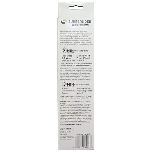 Surebonder Construction Professional Grade Adhesive Hot Melt Glue Sticks