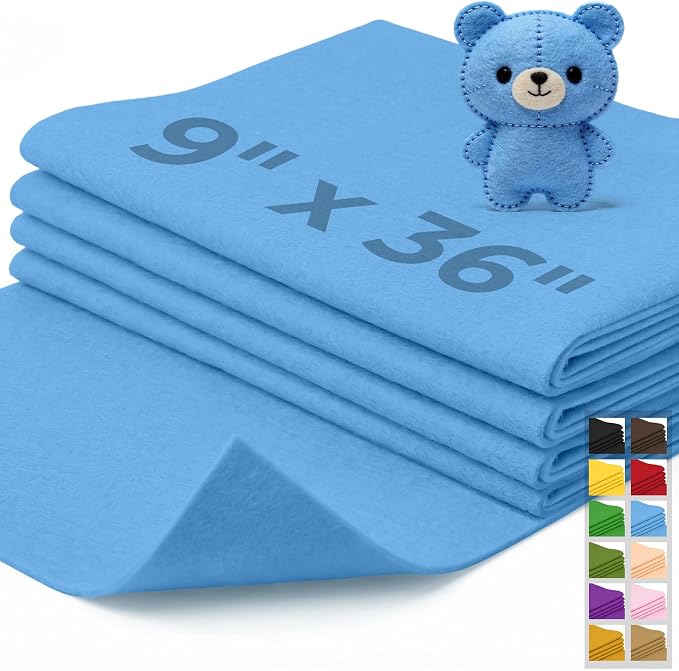 IONTACH 9" X 36" Soft Felt Sheets 1.6mm Thick | Acrylic Felt Fabric