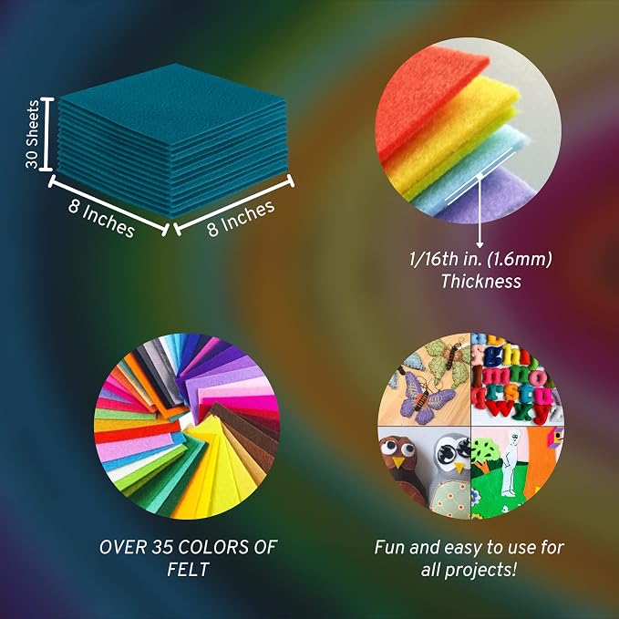 FabricLA Acrylic Felt Sheets for Crafts