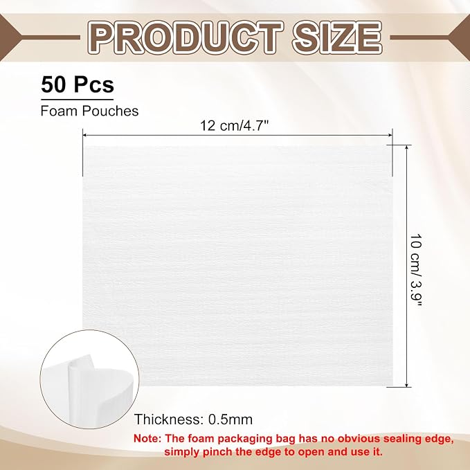 uxcell 50 Pcs Cushion Foam Pouches, Photo Frame