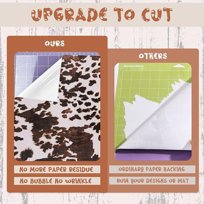 Tintnut Cowhide Permanent Vinyl 12x10in 10 Sheets Permanent Adhesive Vinyl |