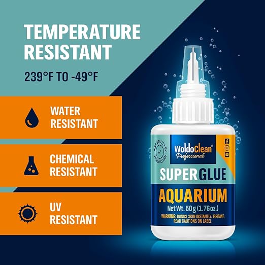 WoldoClean Aquarium Super Glue Gel 50g Fish Safe