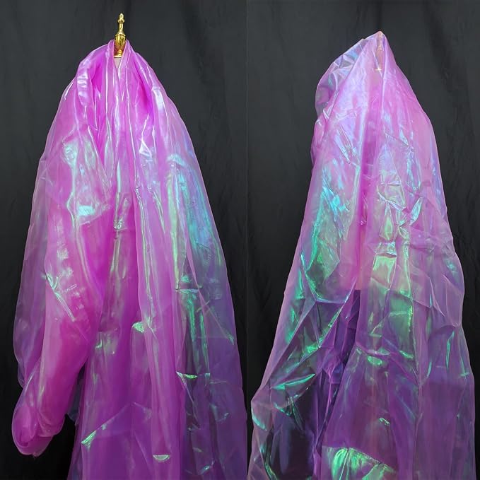 3.3 Yard Magic Rose Purple Organza Fabric