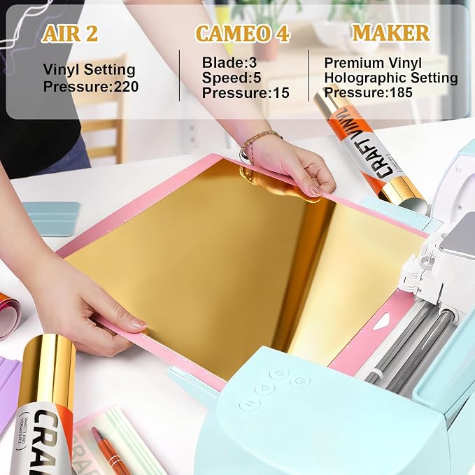 WRAPXPERT Gold Vinyl Chrome, Chrome Mirror Metallic Light Gold Adhesive Vinyl