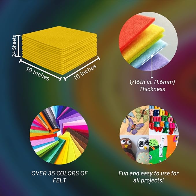 FabricLA Acrylic Felt Sheets for Crafts