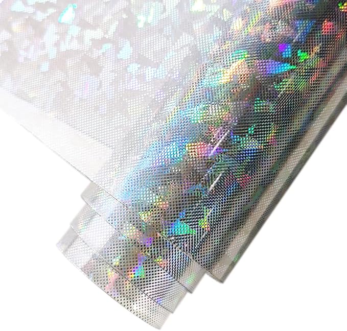 HYANG Transparent Fragment PVC Super Clear Holographic Vinyl Faux Leather