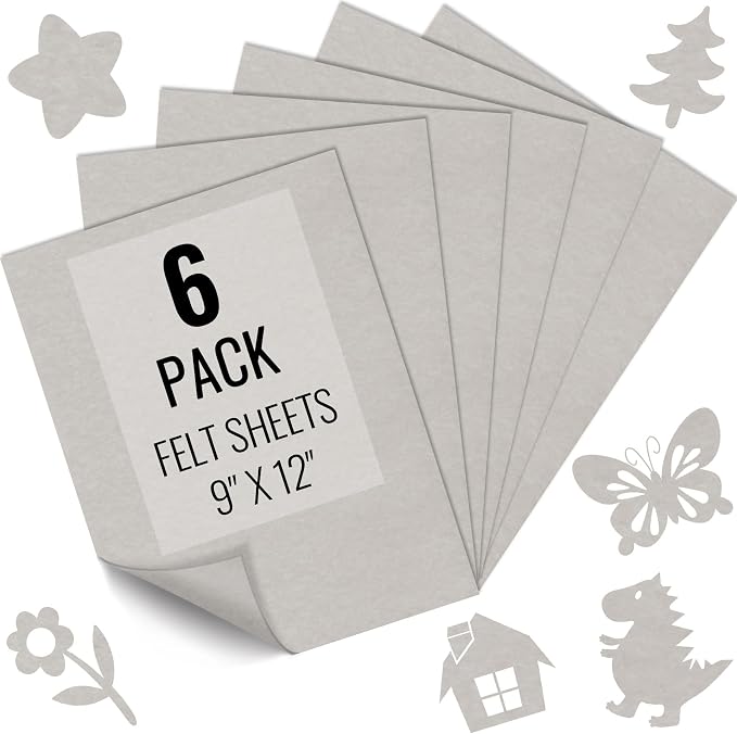 IONTACH 9" X 12" Soft Felt Sheets 1.6mm Thick | Felt Fabric
