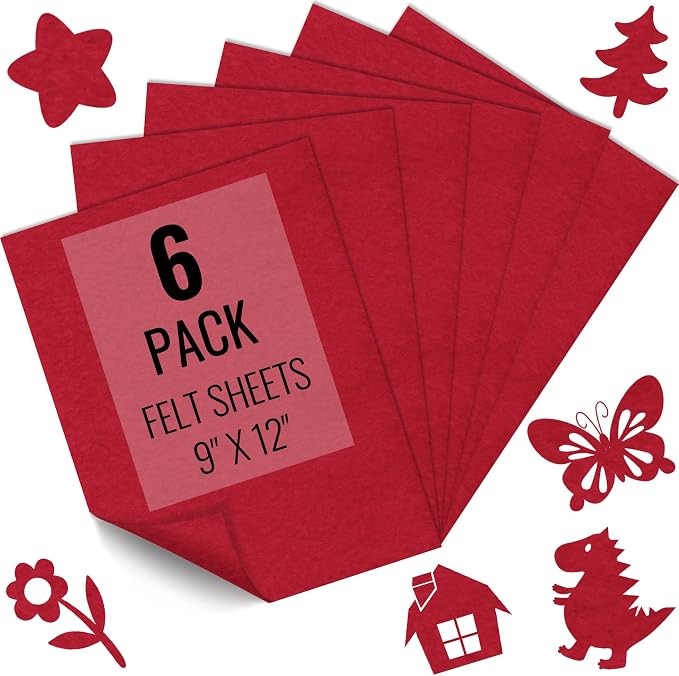 IONTACH 9" X 12" Soft Felt Sheets 1.6mm Thick | Felt Fabric