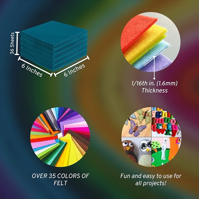 FabricLA Acrylic Felt Sheets for Crafts