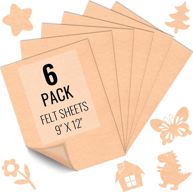 IONTACH 9" X 12" Soft Felt Sheets 1.6mm Thick | Felt Fabric