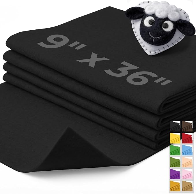 IONTACH 9" X 36" Soft Felt Sheets 1.6mm Thick | Acrylic Felt Fabric