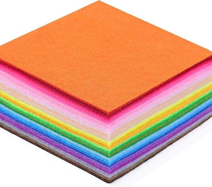 40 PCS Assorted Colors Soft Nonwoven Felt Sheets