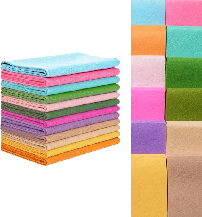 Phantomon 8" x 35" Felt Fabric Sheets, 1mm Sturdy Nonwoven Felt Rolls, Large