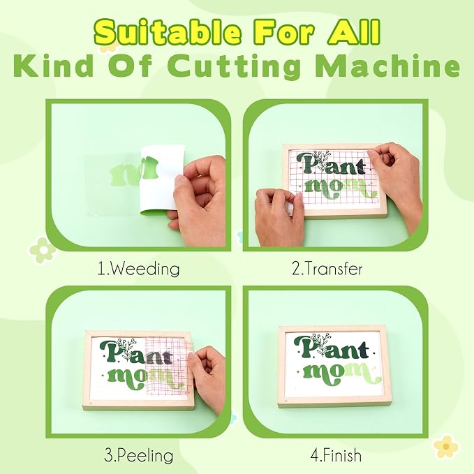 Tintnut Bright Green Permanent Vinyl Self Adhesive Vinyl 8 Sheets 12''x10'' |