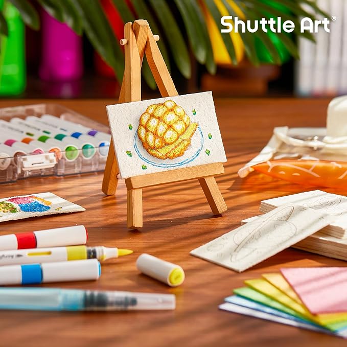 Shuttle Art 44 Pcs Magic Foam Texture Painting Kit, Including 28 Pcs Foam