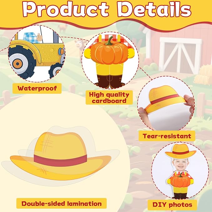60pcs Farm Theme Cutouts Farmer
