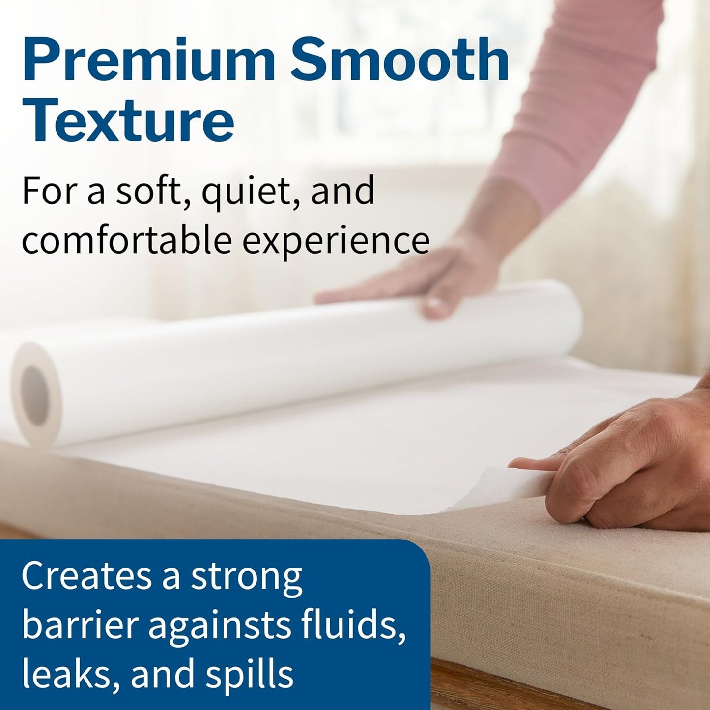 McKesson Medical Exam Table Paper [12 Rolls] – Bed Table Sheet Cover for Diaper Changing, Waxing, Nursing, Chiropractor, Patternmaking, Tracing - Standard Smooth Paper Roll - White, 18 in x 225 ft