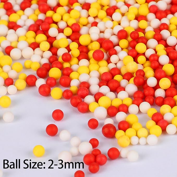 CCINEE 80000 Pieces Foam Balls Slime Supplies Colorful Foam Beads 2-3mm